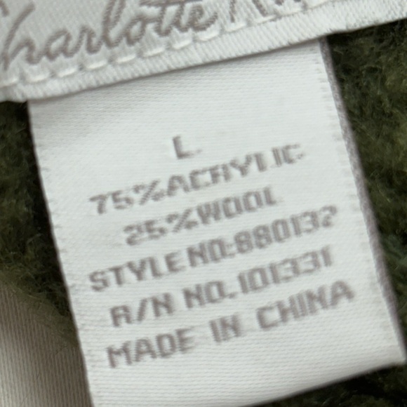 Charlotte russe olive color long sweater size L - Picture 9 of 14